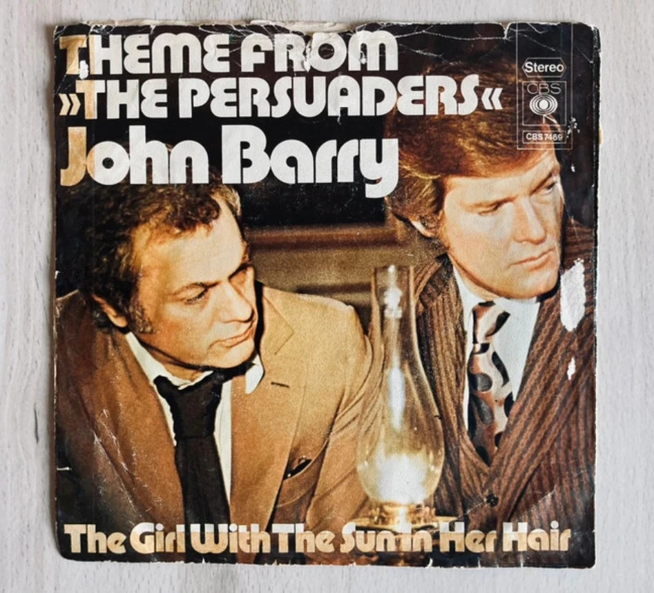 Disque vinyle 45T John Barry générique The Persuaders (Amicalement Vôtre).